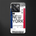 new york boarding pass back phone cover | glass case for oneplus 10t