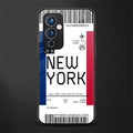 new york boarding pass back phone cover | glass case for oneplus 9