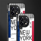 new york boarding pass back phone cover | glass case for oneplus 11
