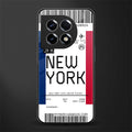 new york boarding pass back phone cover | glass case for oneplus 11