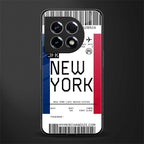 new york boarding pass back phone cover | glass case for oneplus 11
