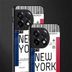 new york boarding pass back phone cover | glass case for oneplus 11r
