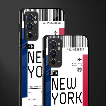 new york boarding pass glass case for oneplus 9rt