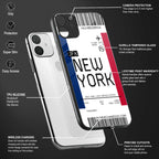 new york boarding pass back phone cover | glass case for oneplus 10t