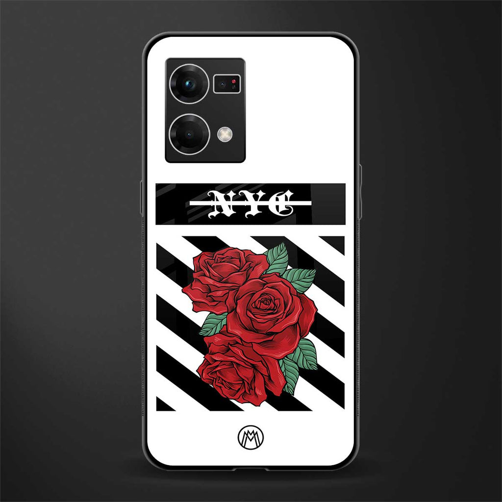 new york city back phone cover | glass case for oppo f21 pro 4g