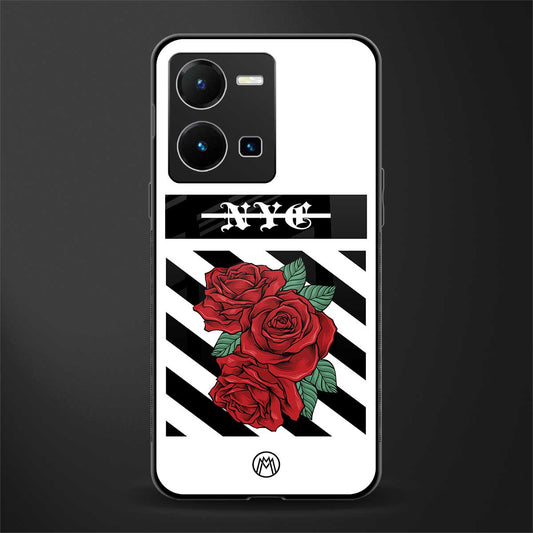 new york city back phone cover | glass case for vivo y35 4g