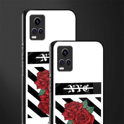 new york city back phone cover | glass case for vivo v21e 4g