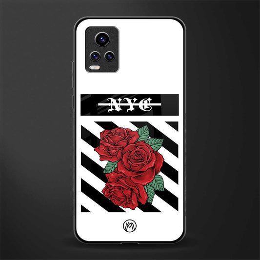 new york city back phone cover | glass case for vivo v21e 4g