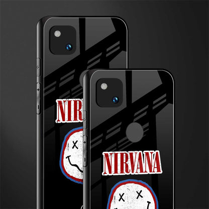 nirvana back phone cover | glass case for google pixel 4a 4g