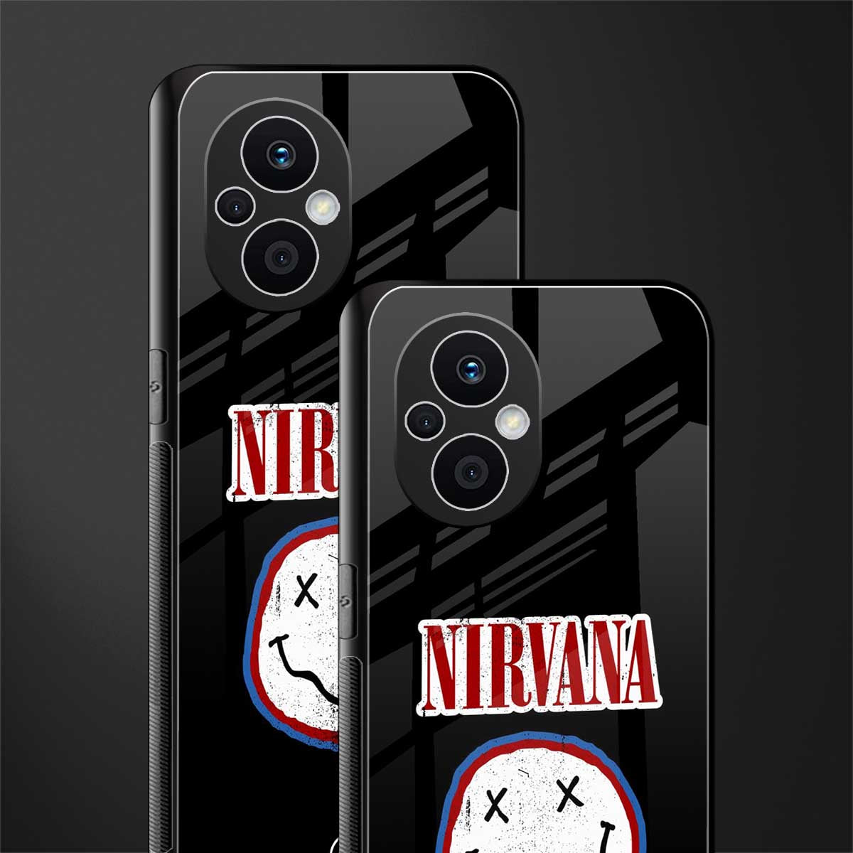 nirvana back phone cover | glass case for oppo f21 pro 5g