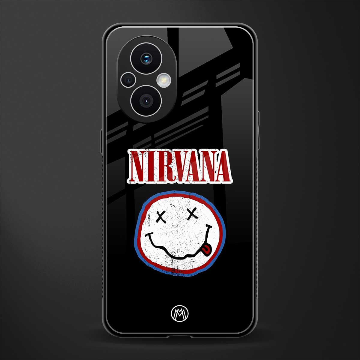 nirvana back phone cover | glass case for oppo f21 pro 5g