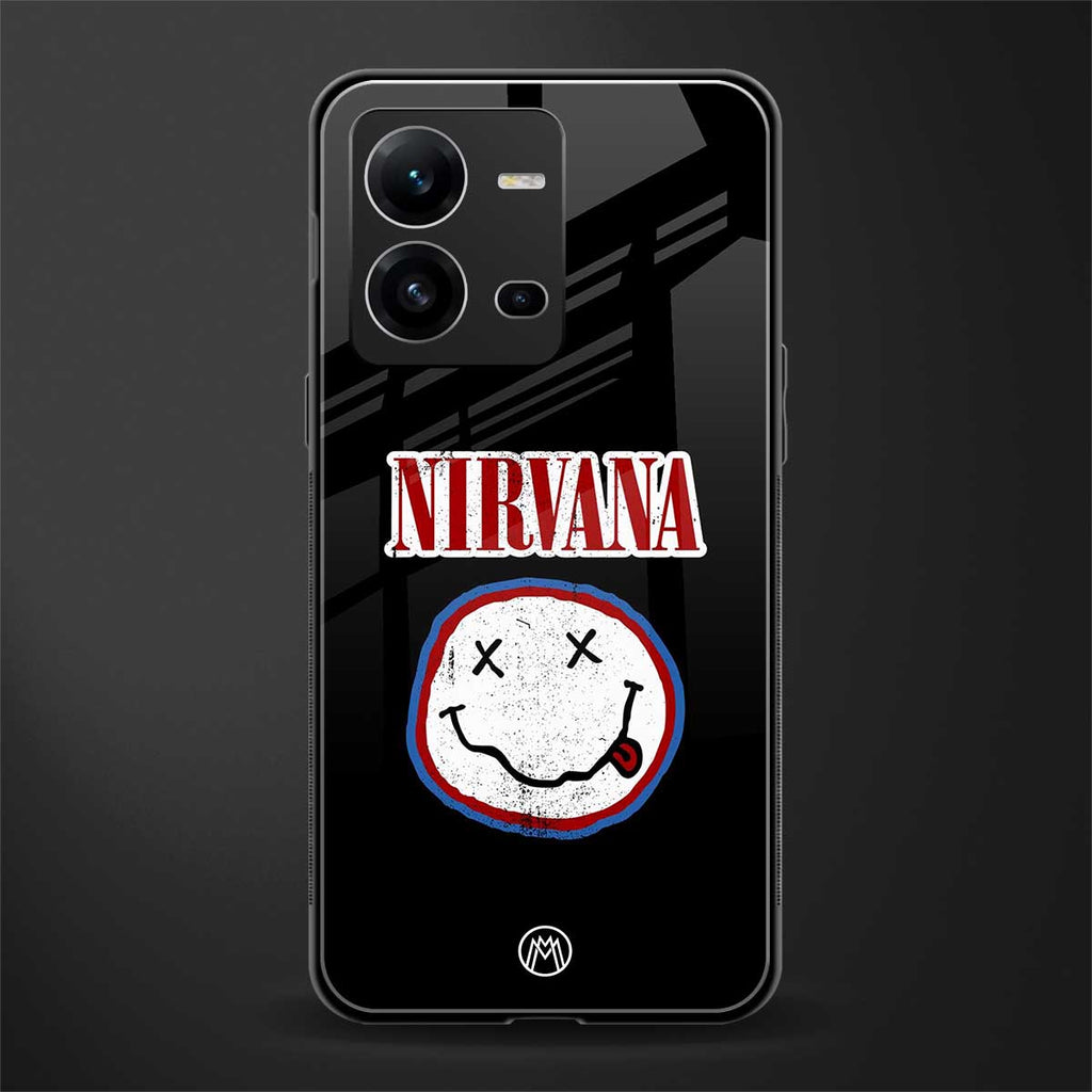 nirvana back phone cover | glass case for vivo v25-5g