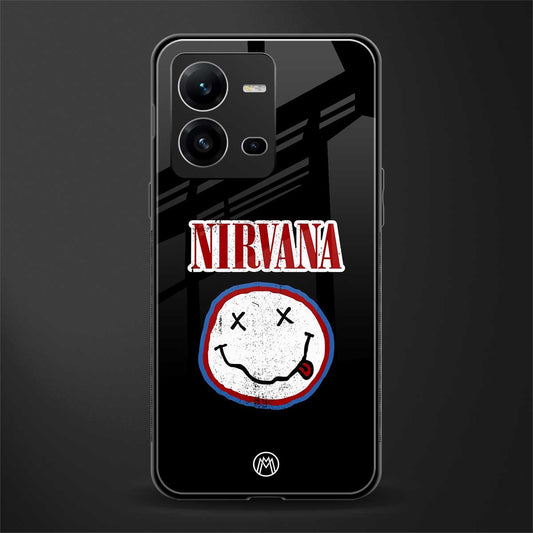 nirvana back phone cover | glass case for vivo v25-5g