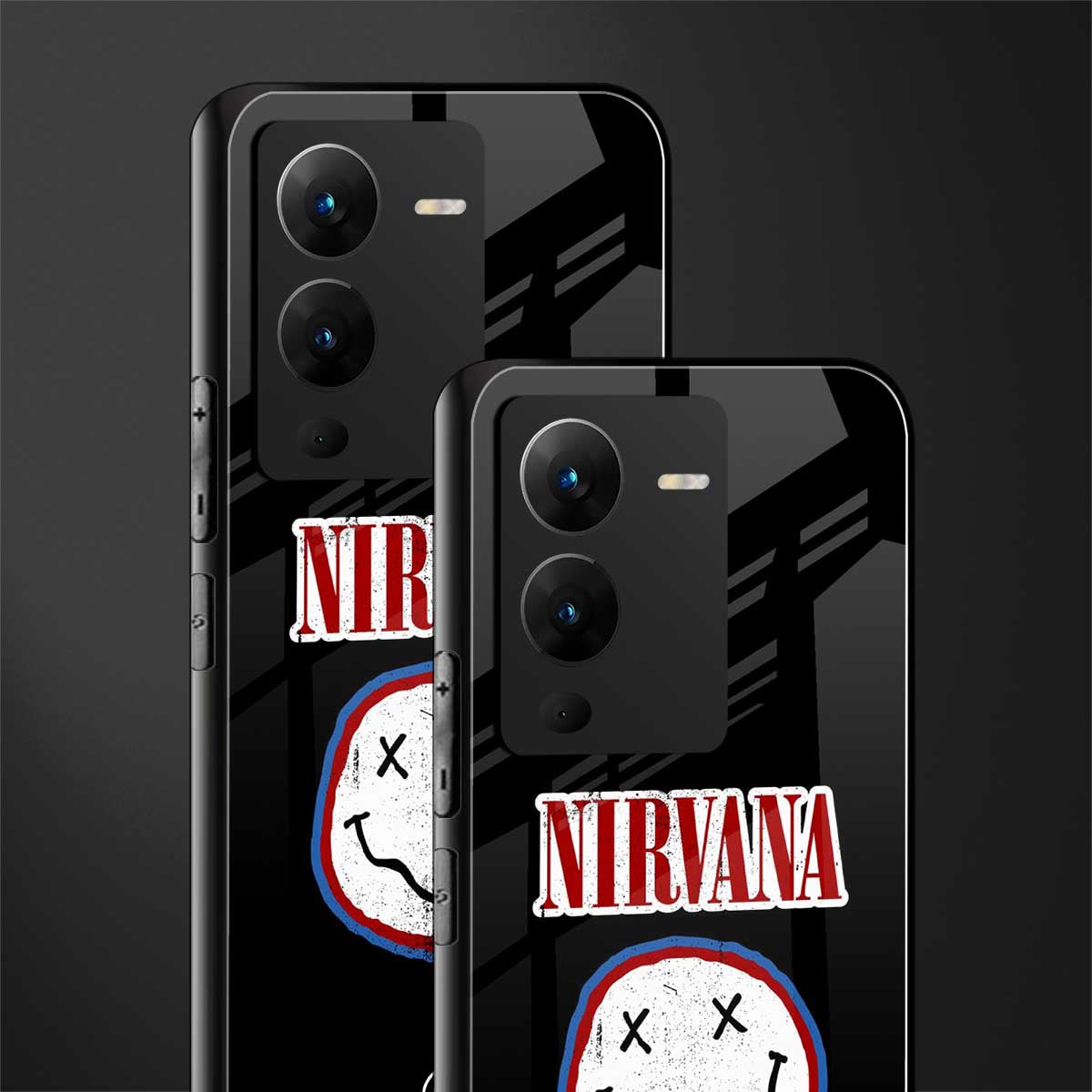 nirvana back phone cover | glass case for vivo v25 pro 5g