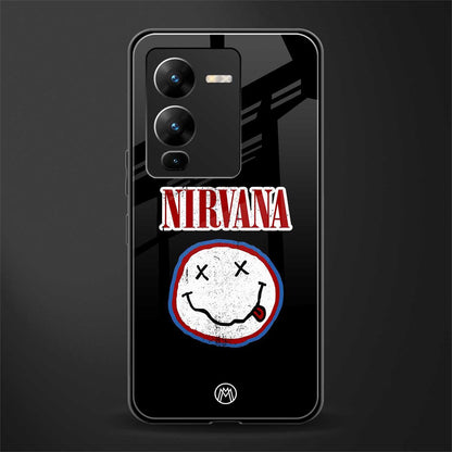 nirvana back phone cover | glass case for vivo v25 pro 5g