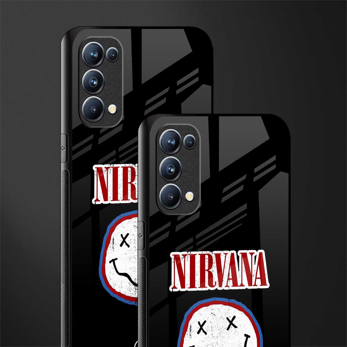 nirvana back phone cover | glass case for oppo reno 5