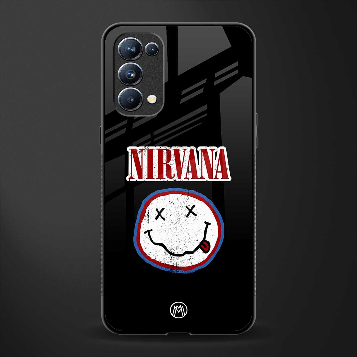 nirvana back phone cover | glass case for oppo reno 5