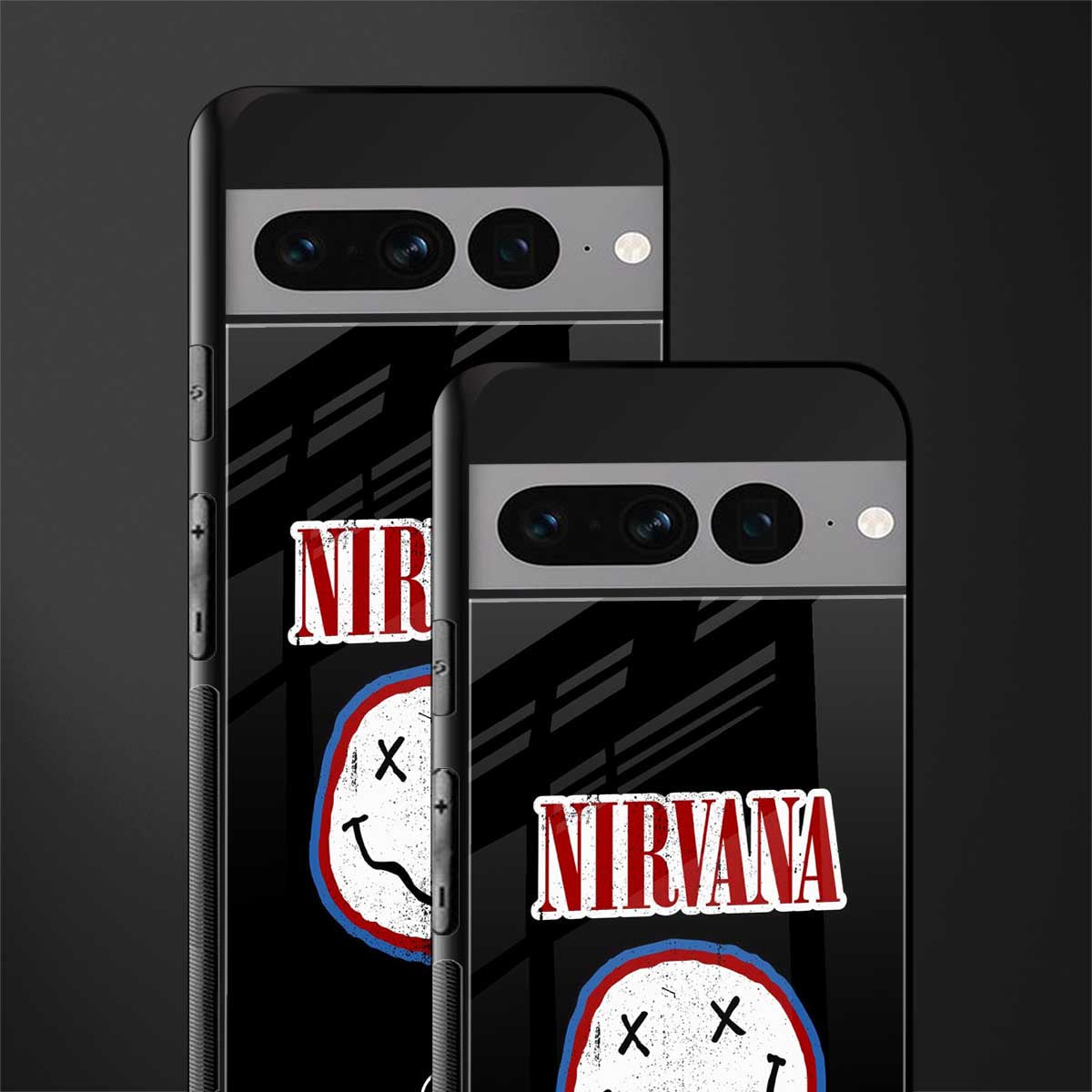 nirvana back phone cover | glass case for google pixel 7 pro