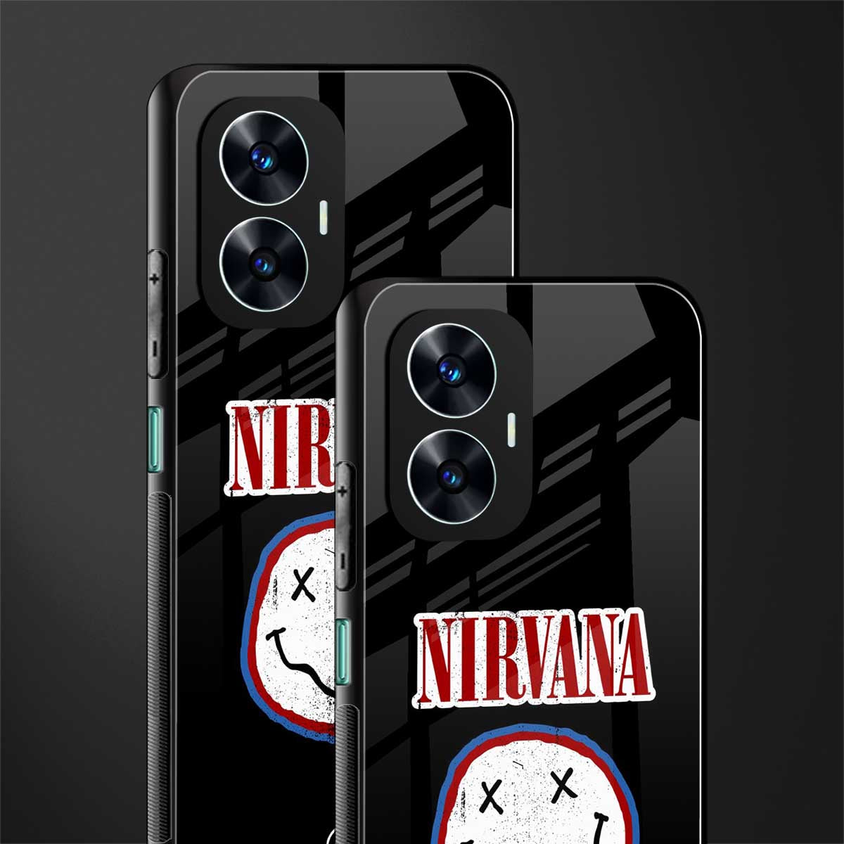 nirvana back phone cover | glass case for realme c55