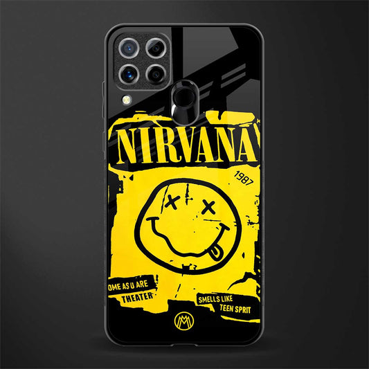 nirvana yellow glass case for realme c15 image