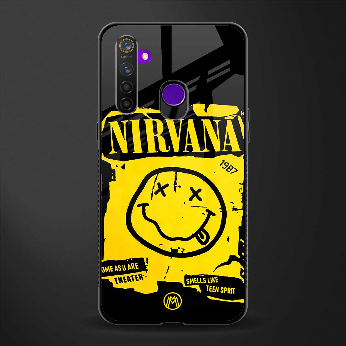 nirvana yellow glass case for realme 5 pro image