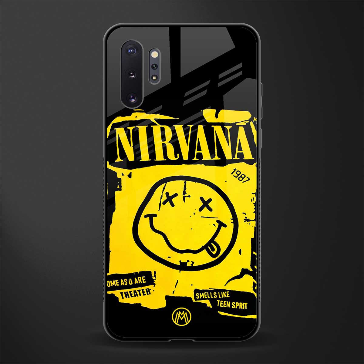 nirvana yellow glass case for samsung galaxy note 10 plus image