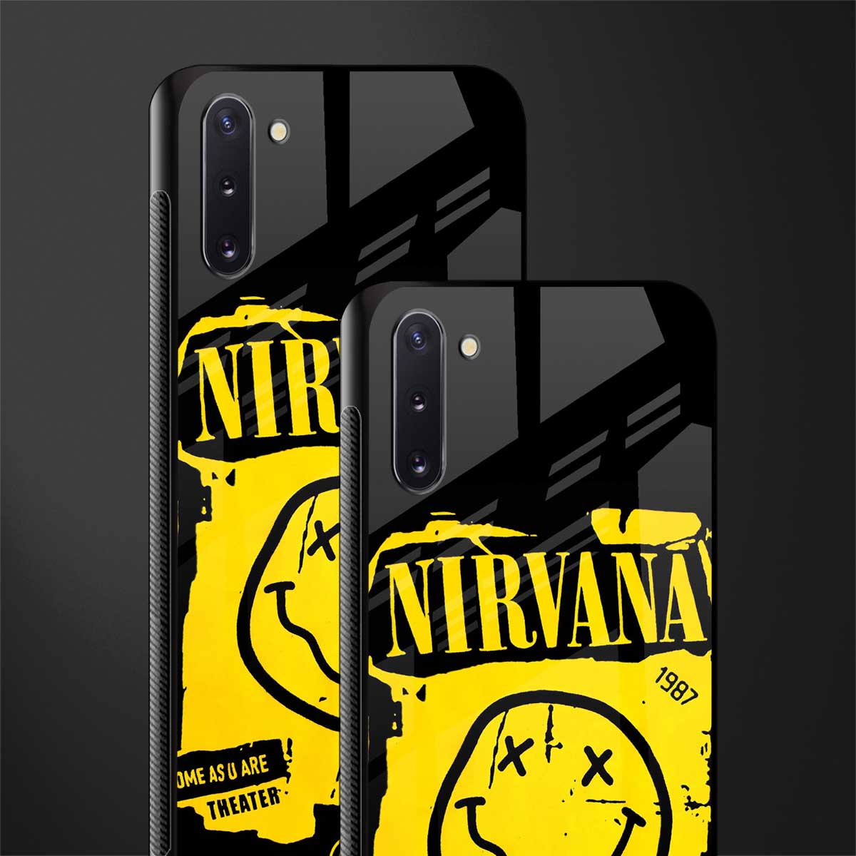 nirvana yellow glass case for samsung galaxy note 10 image-2