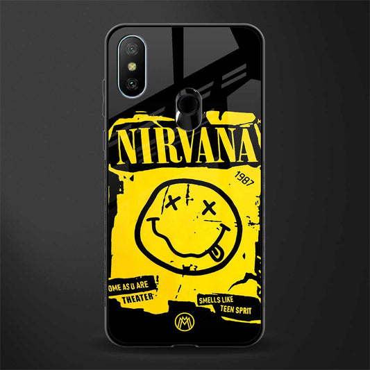 nirvana yellow glass case for redmi 6 pro image
