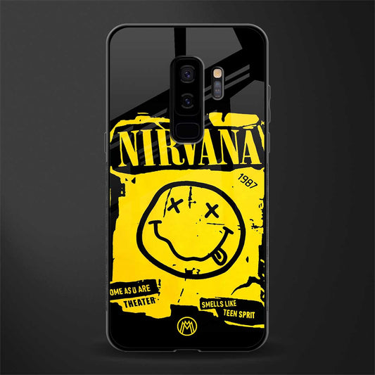 nirvana yellow glass case for samsung galaxy s9 plus image