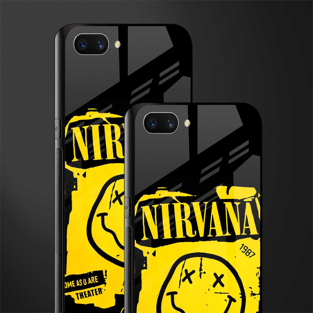 nirvana yellow glass case for realme c1 image-2