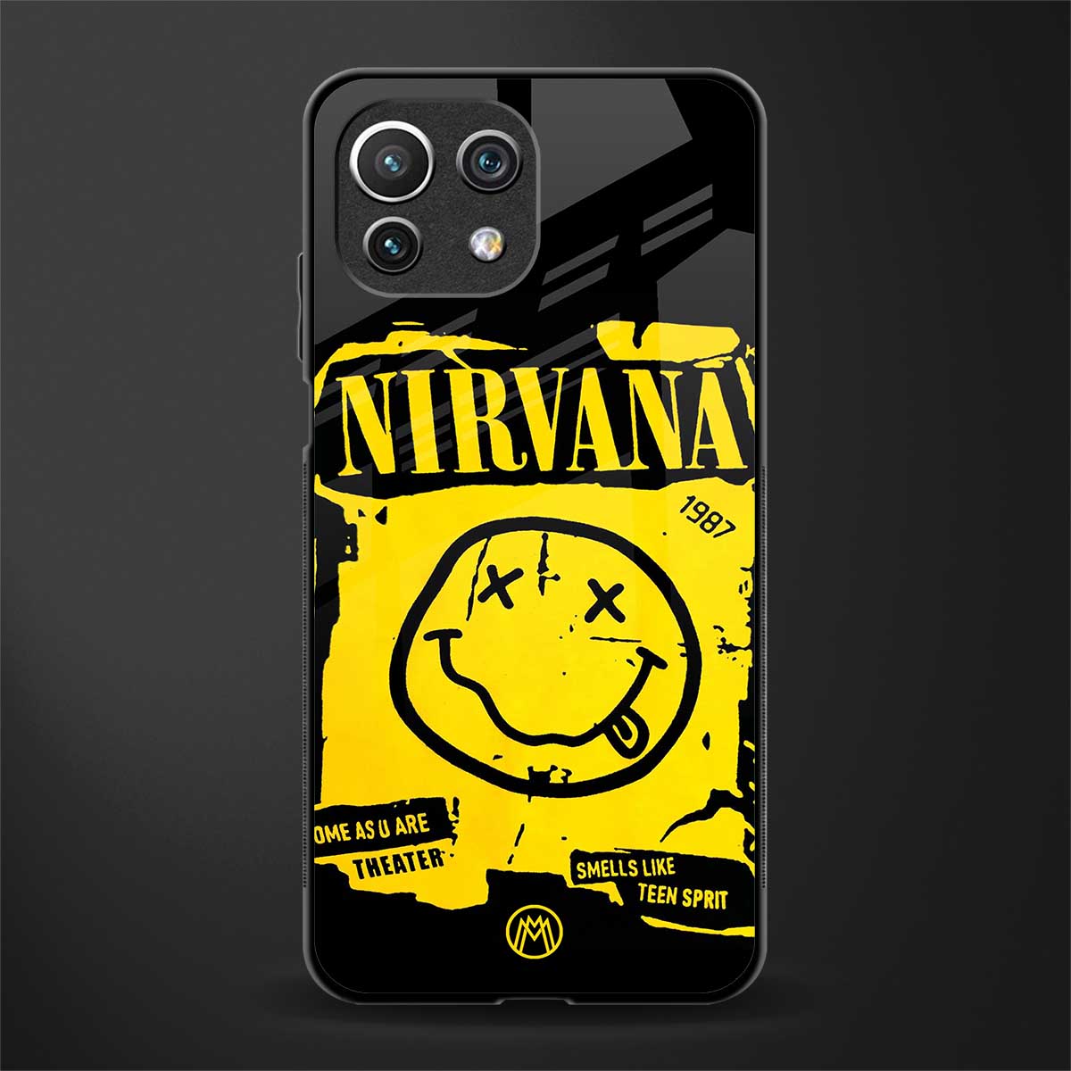 nirvana yellow glass case for mi 11 lite image