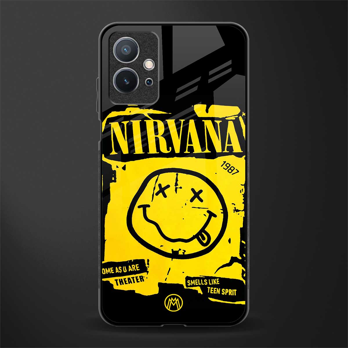 nirvana yellow glass case for vivo t1 5g image