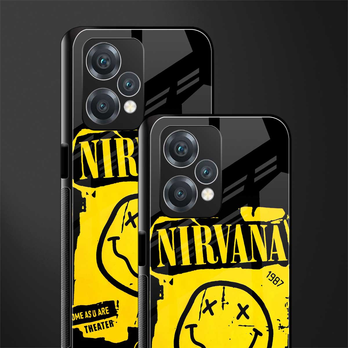 nirvana yellow back phone cover | glass case for realme 9 pro 5g