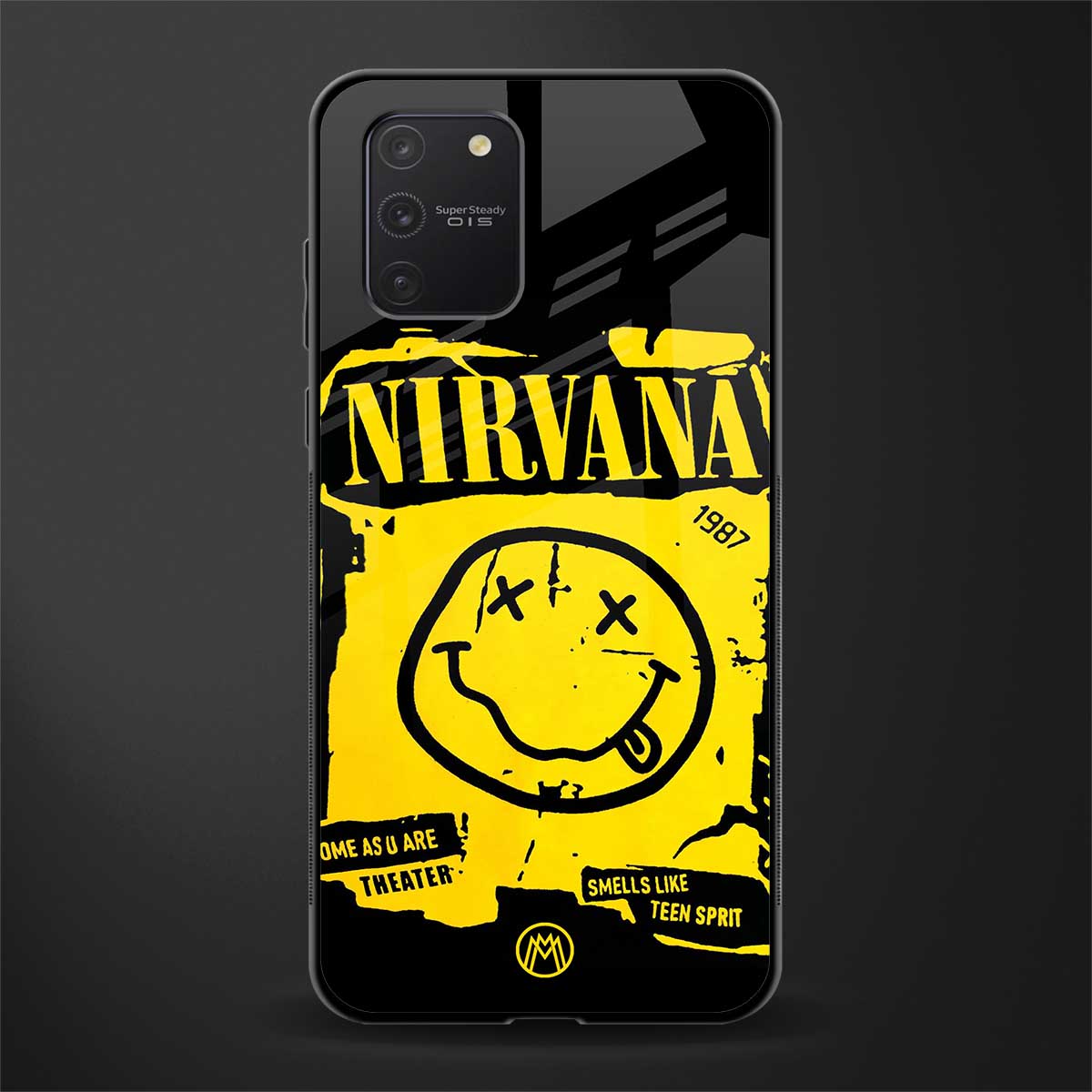 nirvana yellow glass case for samsung galaxy a91 image