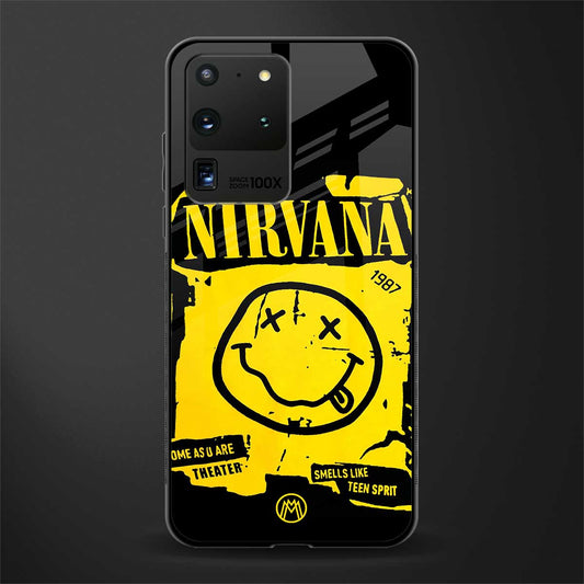 nirvana yellow glass case for samsung galaxy s20 ultra image