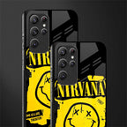 nirvana yellow glass case for samsung galaxy s22 ultra 5g image-2