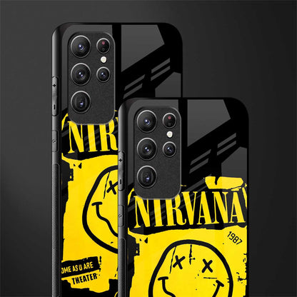 nirvana yellow glass case for samsung galaxy s22 ultra 5g image-2