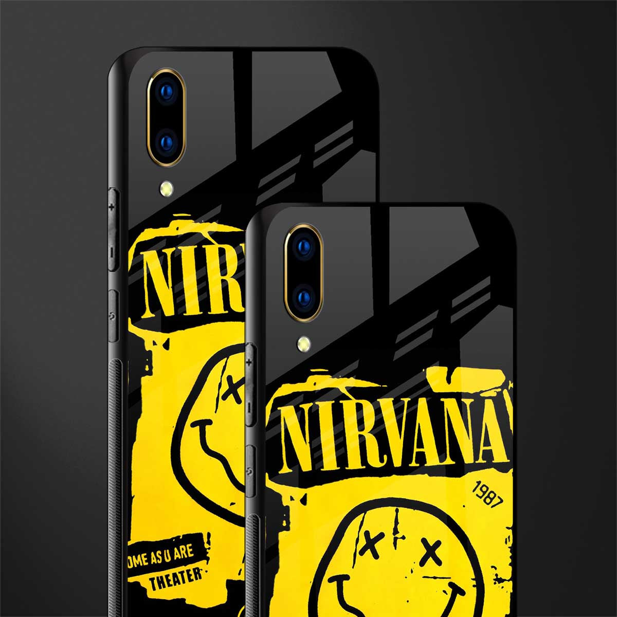 nirvana yellow glass case for vivo v11 pro image-2