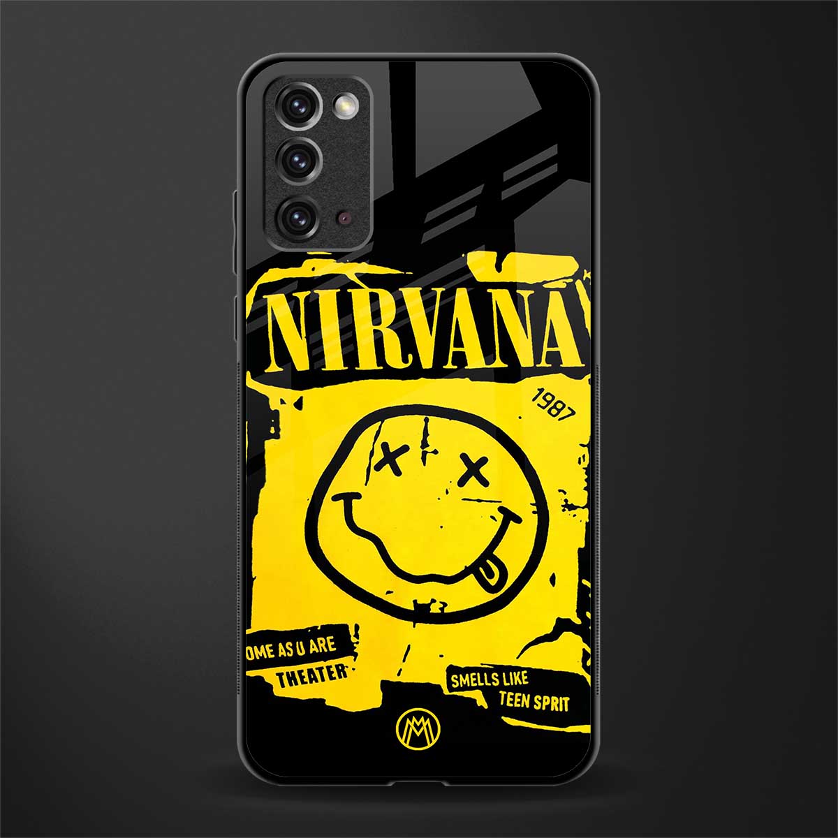 nirvana yellow glass case for samsung galaxy note 20 image