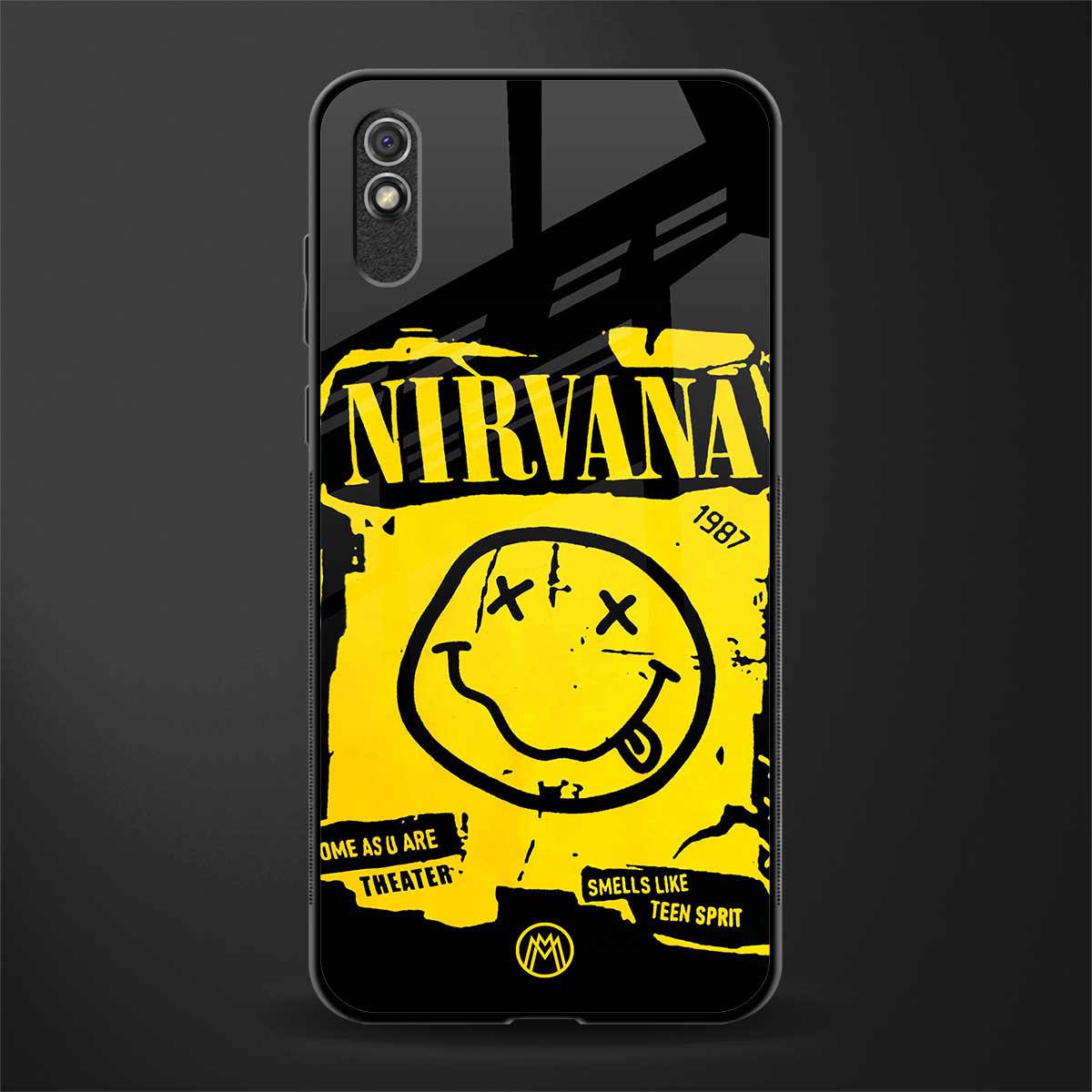nirvana yellow glass case for redmi 9a image