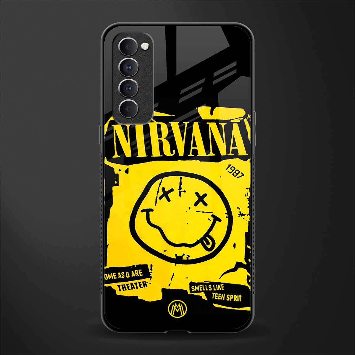 nirvana yellow glass case for oppo reno 4 pro image