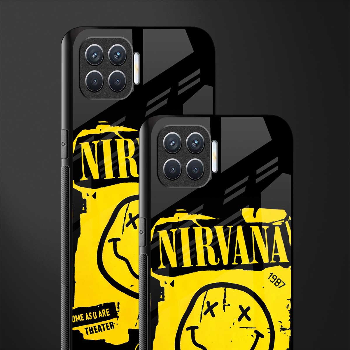 nirvana yellow glass case for oppo f17 pro image-2