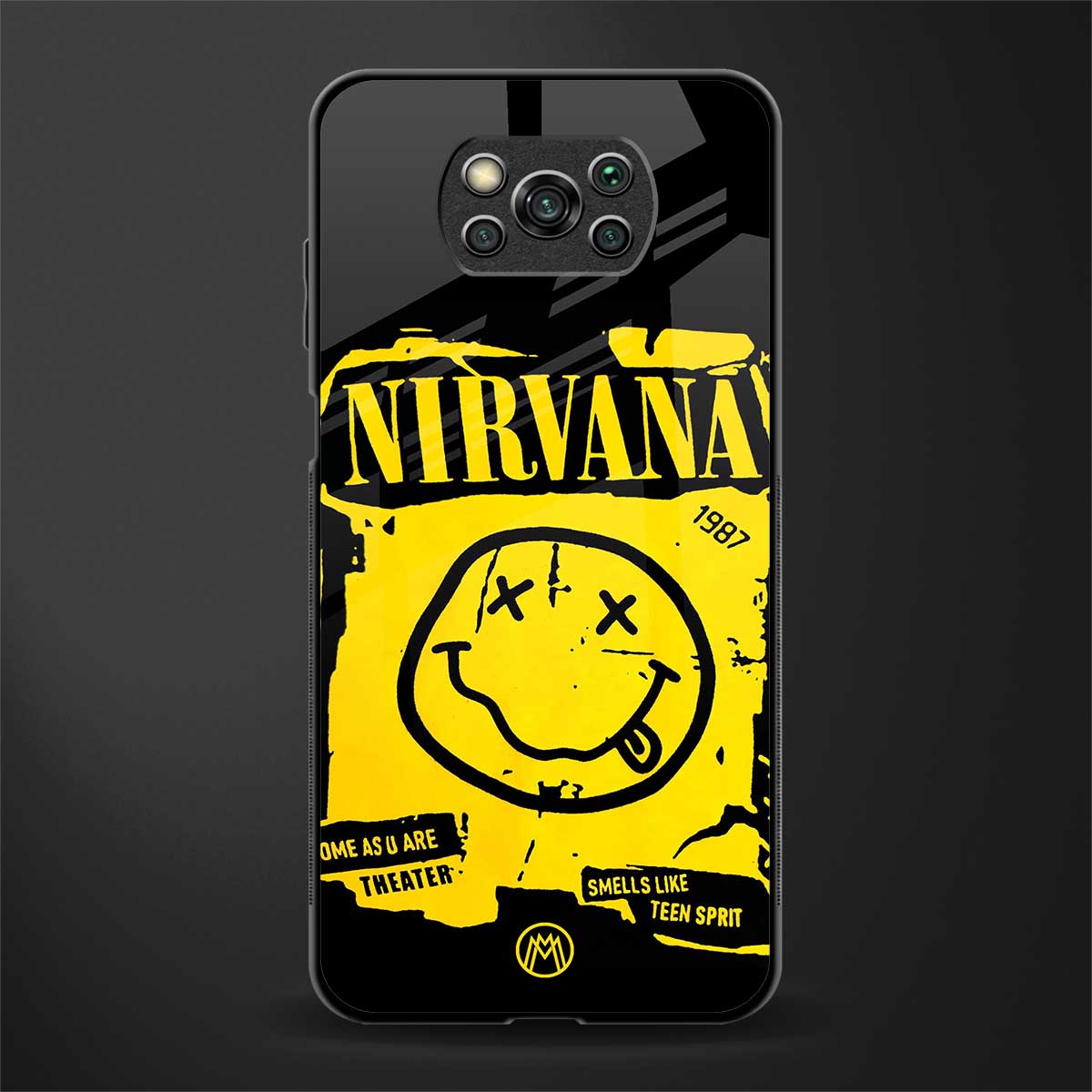 nirvana yellow glass case for poco x3 image