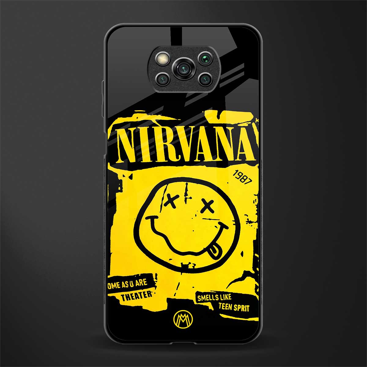 nirvana yellow glass case for poco x3 pro image