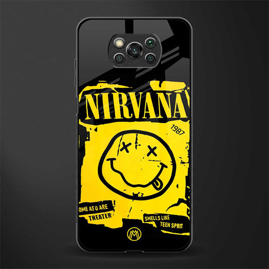 nirvana yellow glass case for poco x3 pro image