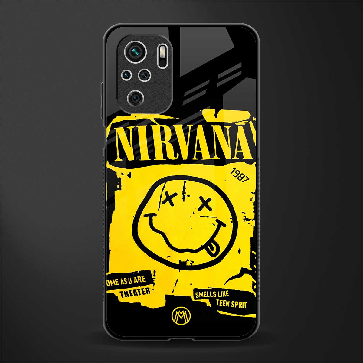 nirvana yellow glass case for redmi note 10 image