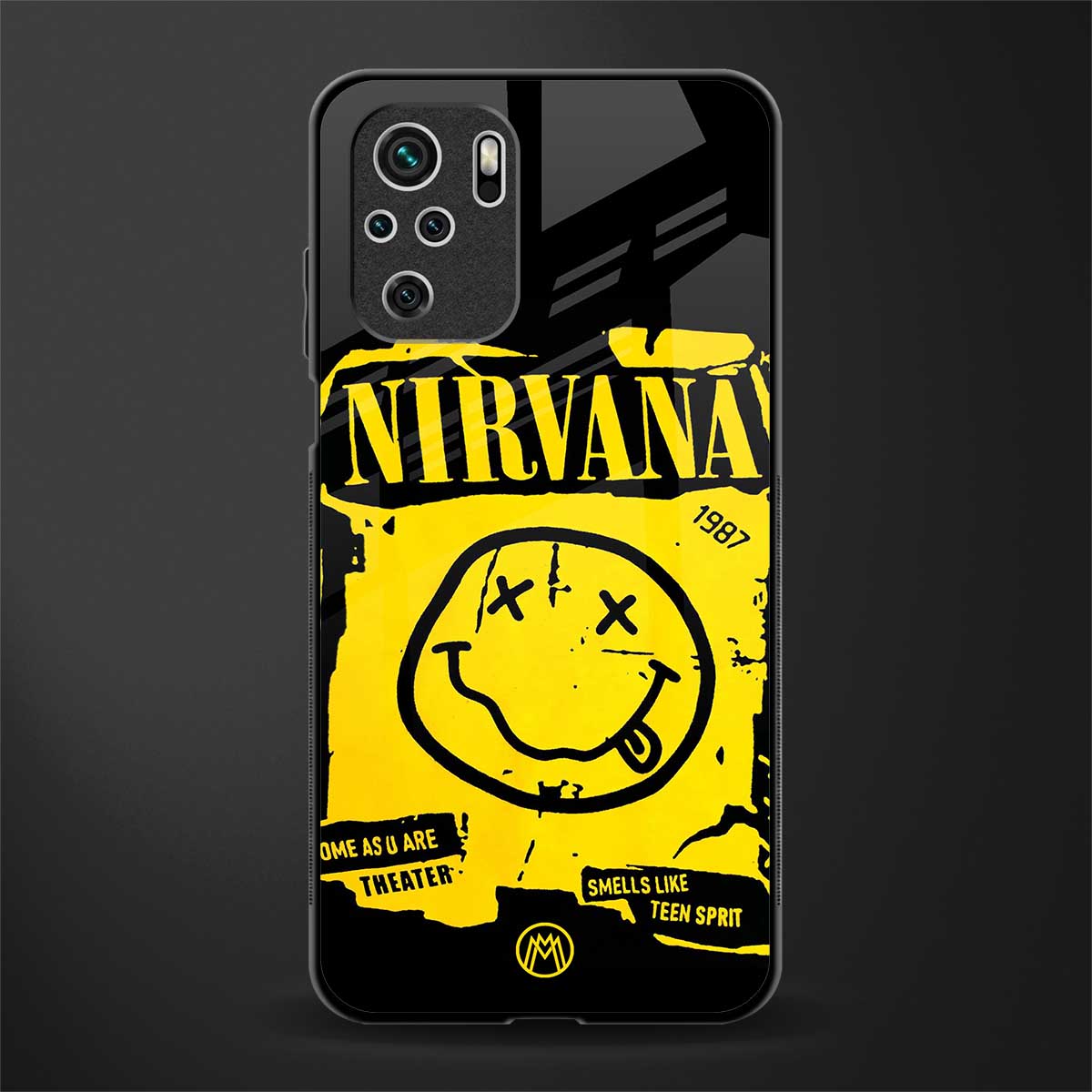 nirvana yellow glass case for redmi note 10s image
