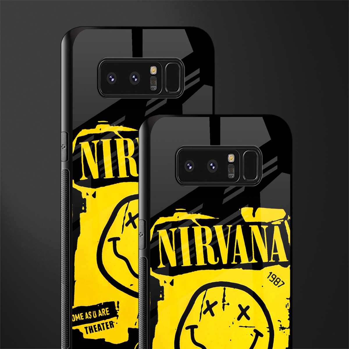 nirvana yellow glass case for samsung galaxy note 8 image-2