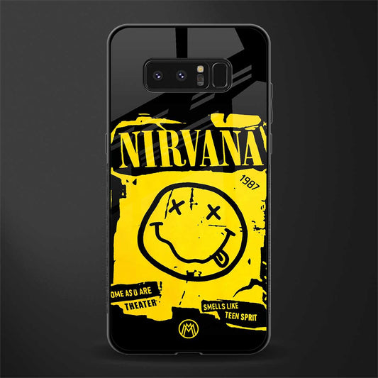 nirvana yellow glass case for samsung galaxy note 8 image