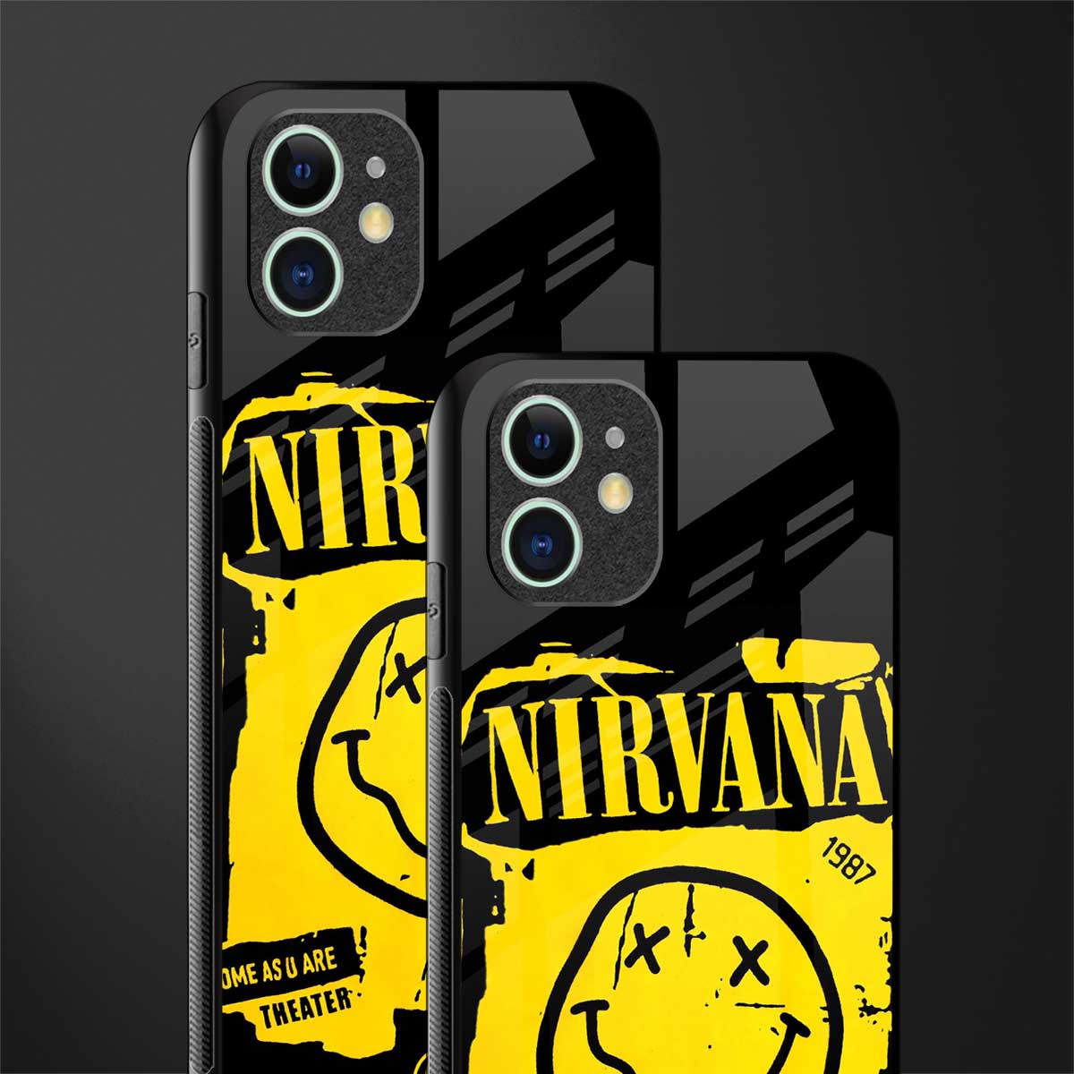 nirvana yellow glass case for iphone 11 image-2